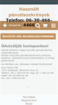Mobile Screenshot of hasznaltpancelszekreny.hu